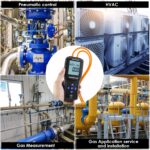 DP-103 Manometer Digital Gas Pressure Tester Differential Pressure Gauge HVAC Air Pressure Meter with Backlight Data Record Function