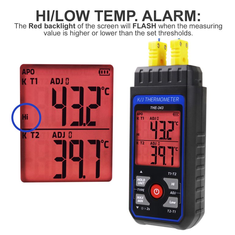 DP-343 Thermocouple Thermometer Digital K Type Thermometer with 4 ...
