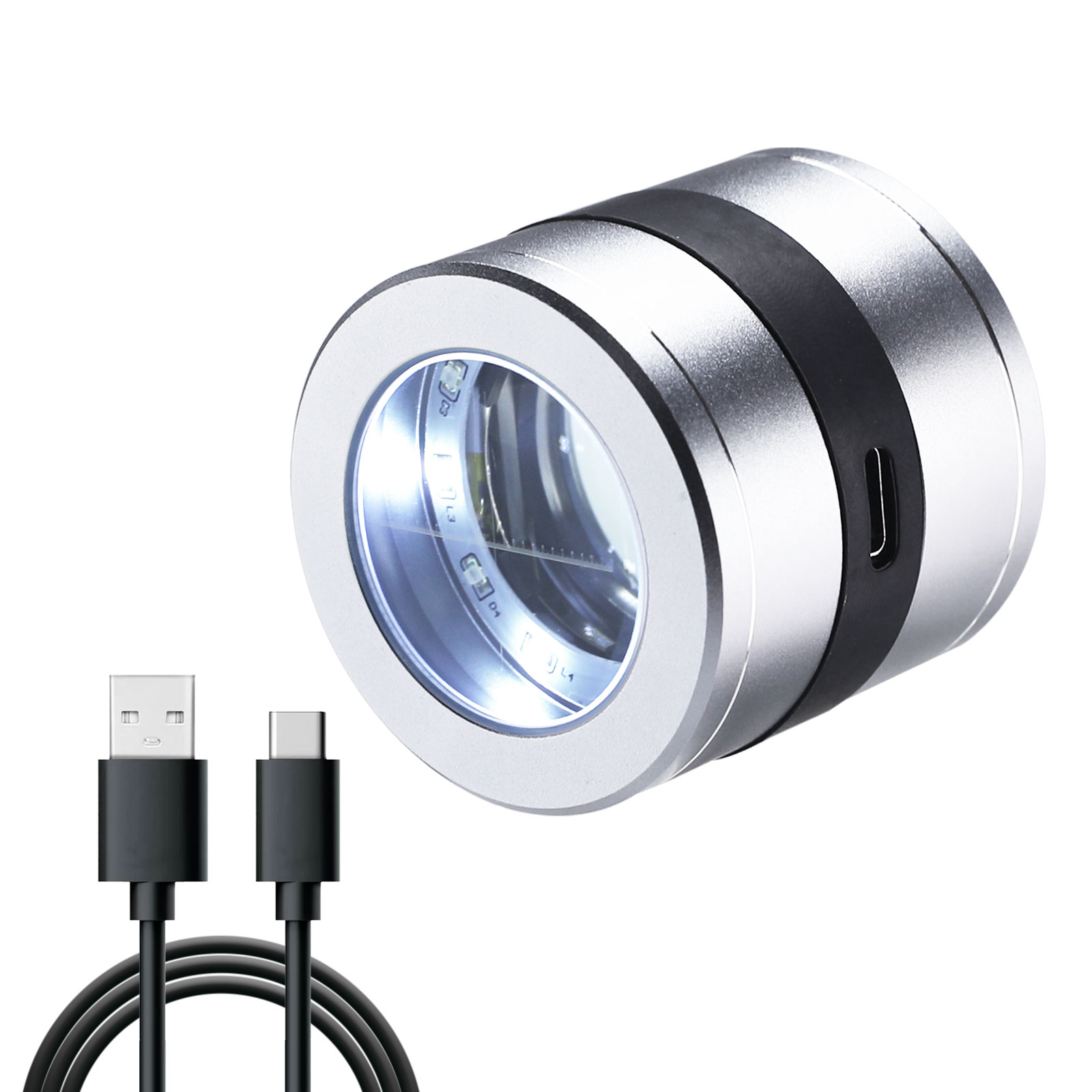 DP-386 Magnifying Glass 10X Rechargeable Jewelers Loupe with Scale Magnification, Loupe Magnifier with LED and UV Light Jewelers Magnifying Glass for Gem, Coin, Stamp Inspection, Watch Repair Jewelers Tool DP-386 Magnifying Glass 10X Rechargeable Jewelers Loupe with Scale Magnification, Loupe Magnifier with LED and UV Light Jewelers Magnifying Glass for Gem, Coin, Stamp Inspection, Watch Repair Jewelers Tool