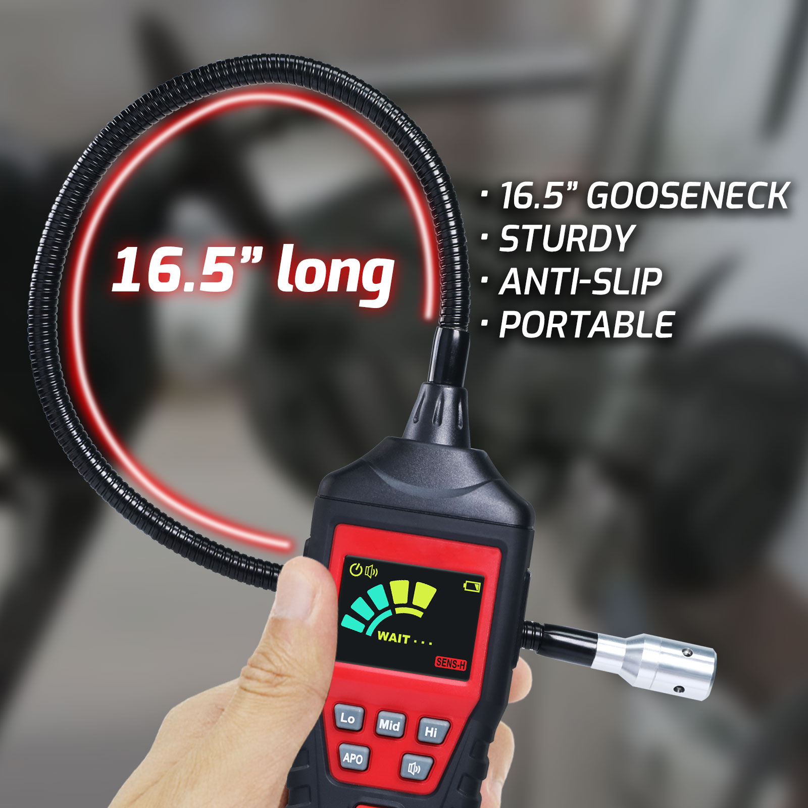 DP-425 Natural Gas Leak Detector 16.5-inch Gooseneck Gas Leak Detector, Natural Gas Detector for Locating The Source of Propane, Natural Gas, Combustible Gas Leak for Home and RV with Audible&Visual DP-425 Natural Gas Leak Detector 16.5-inch Gooseneck Gas Leak Detector, Natural Gas Detector for Locating The Source of Propane, Natural Gas, Combustible Gas Leak for Home and RV with Audible&Visual