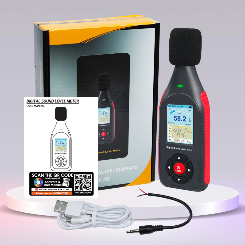 DP-441 Decibel Meter Data Logger Digital Sound Decibel Meter, Sound ...